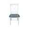 International Concepts Set of Two X-Back Chair, with Solid Wood Seat, White/Heather Gray C05-613P - alternate 4